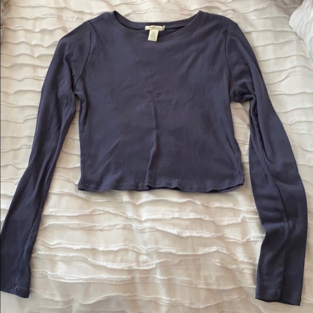Ribbed long sleeve crop top!
